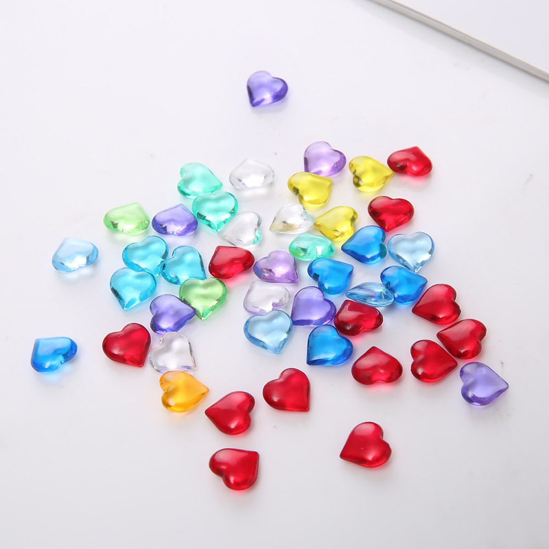 Board Game Harvest - 100PCS 10*4mm Heart Shape Acrylic Transparent