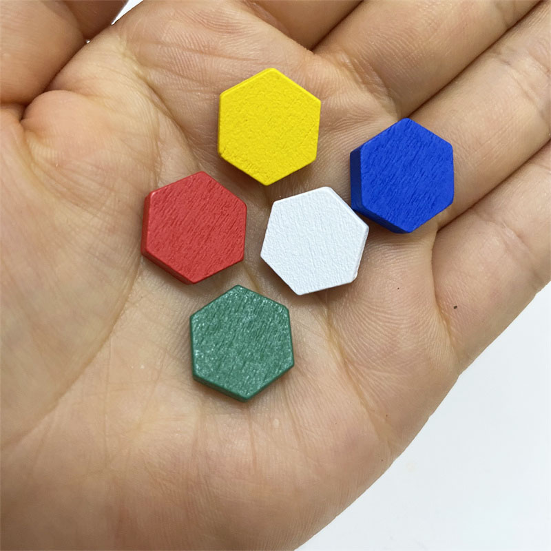 Board Game Verdant - 50 Pieces Wooden Hexagonal Prism Game