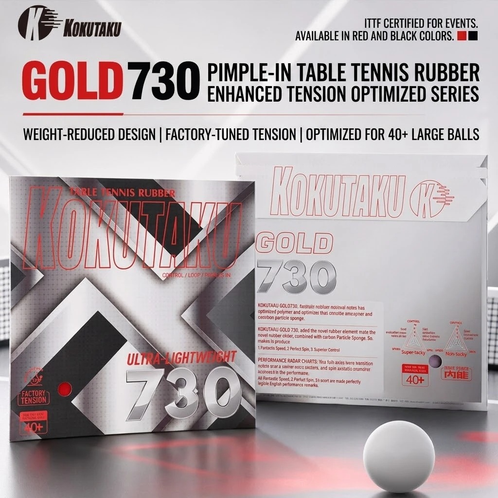 Board Game Table - Kokutaku Table Tennis Racket Rubber Gold