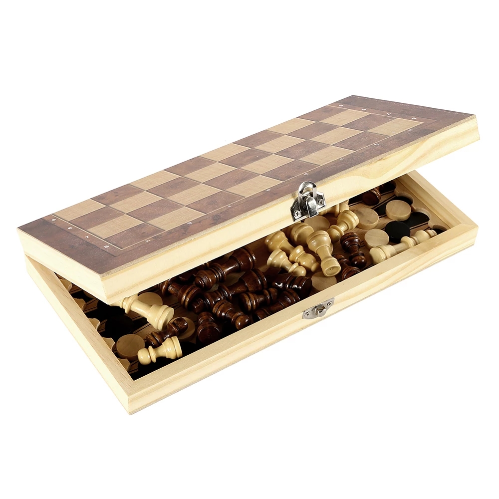 3 in 1 Chess Board, Folding Wo - Board Game Harvest ulasan dan harga
