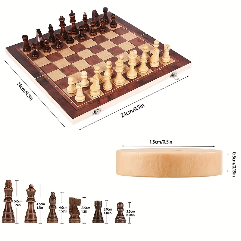 3 in 1 Chess Board, Folding Wo - Board Game Harvest ulasan dan harga