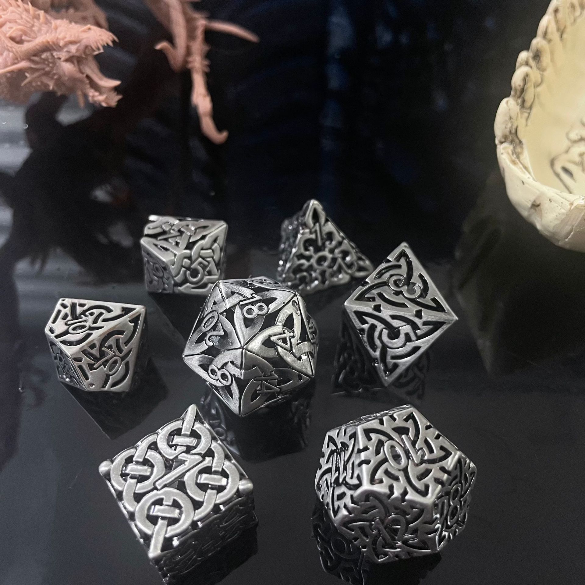 7 Pcs Cosplay D4-D20 DND Brass - Board Game Pandemic ulasan dan harga
