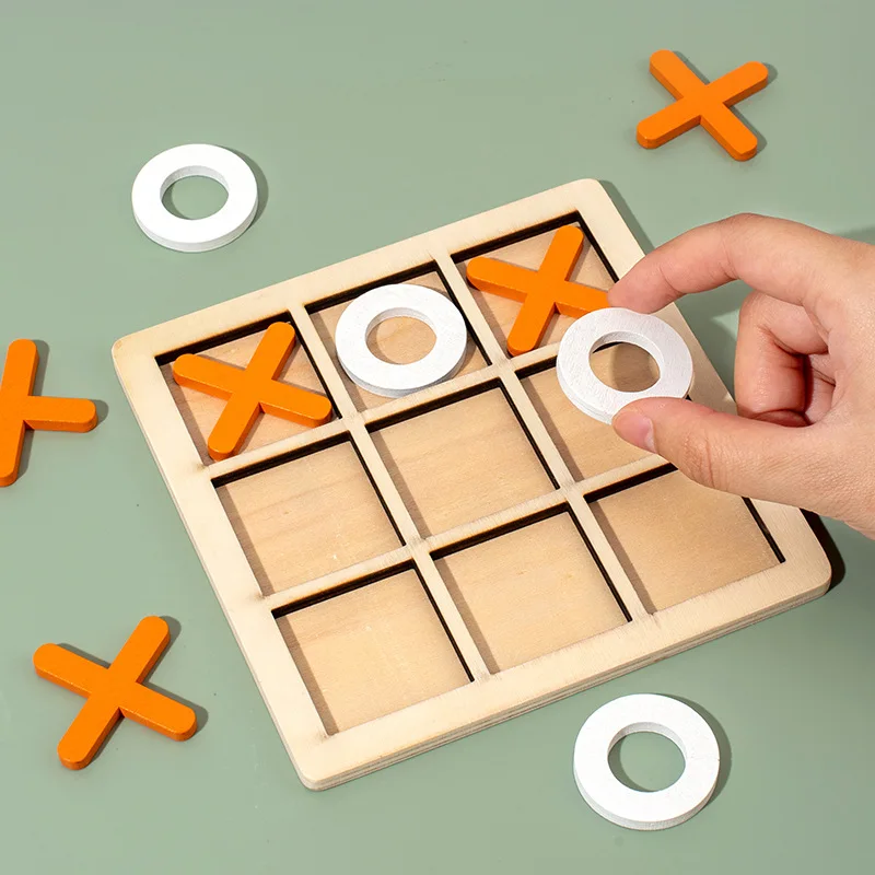 5pcs Wooden Tic Tac Toe Game D - Board Game Template ulasan dan harga