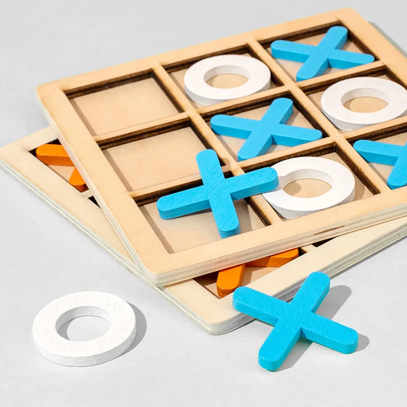 5pcs Wooden Tic Tac Toe Game D - Board Game Template ulasan dan harga