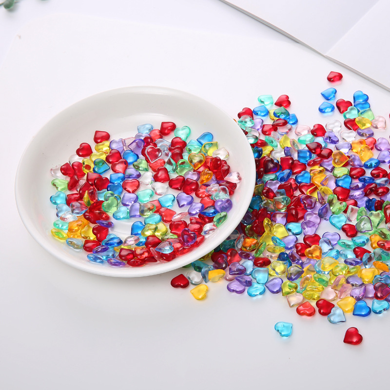 100PCS 10*4mm Heart Shape Acry - Board Game Harvest ulasan dan harga