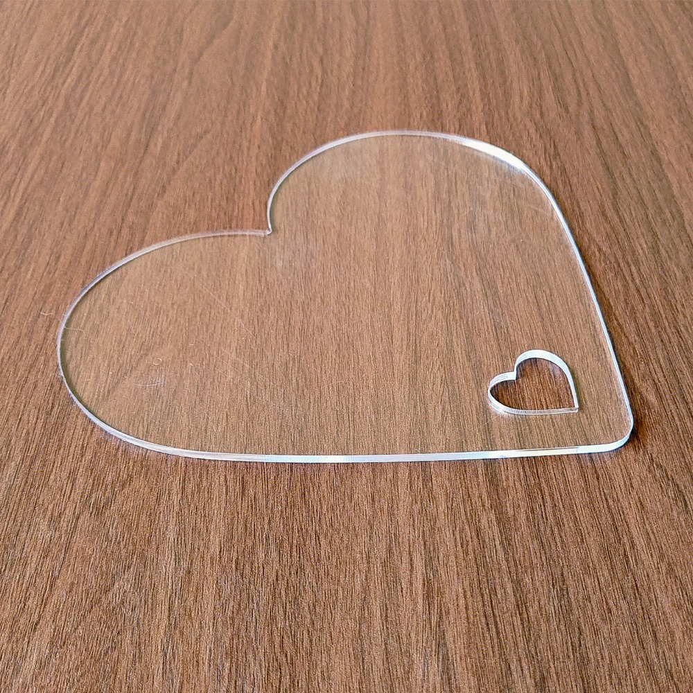 1PC  Acrylic Heart Shaped Rout - Board Game Template ulasan dan harga