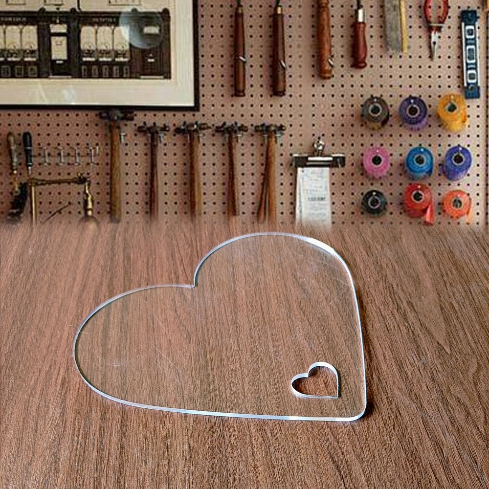 1PC  Acrylic Heart Shaped Rout - Board Game Template ulasan dan harga