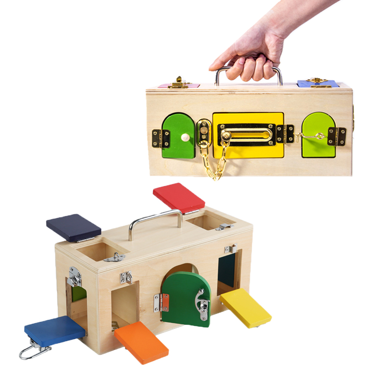 Montessori Lock Box Toy Wooden - Board Game Life ulasan dan harga