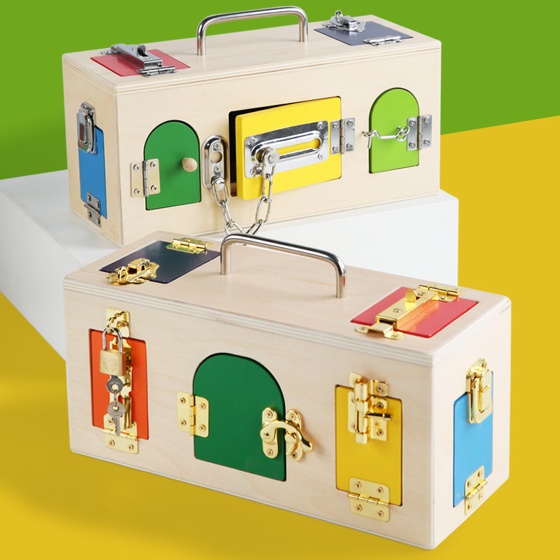 Montessori Lock Box Toy Wooden - Board Game Life ulasan dan harga