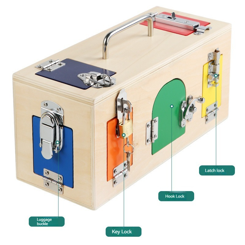 Montessori Lock Box Toy Wooden - Board Game Life ulasan dan harga