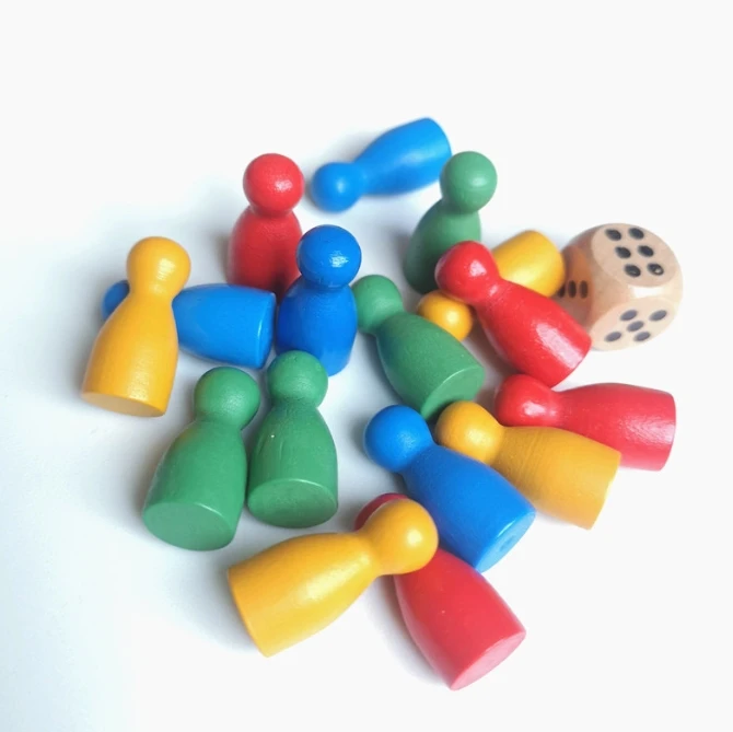 100 Pcs Colorful Wooden Chess  - Board Game Harvest ulasan dan harga