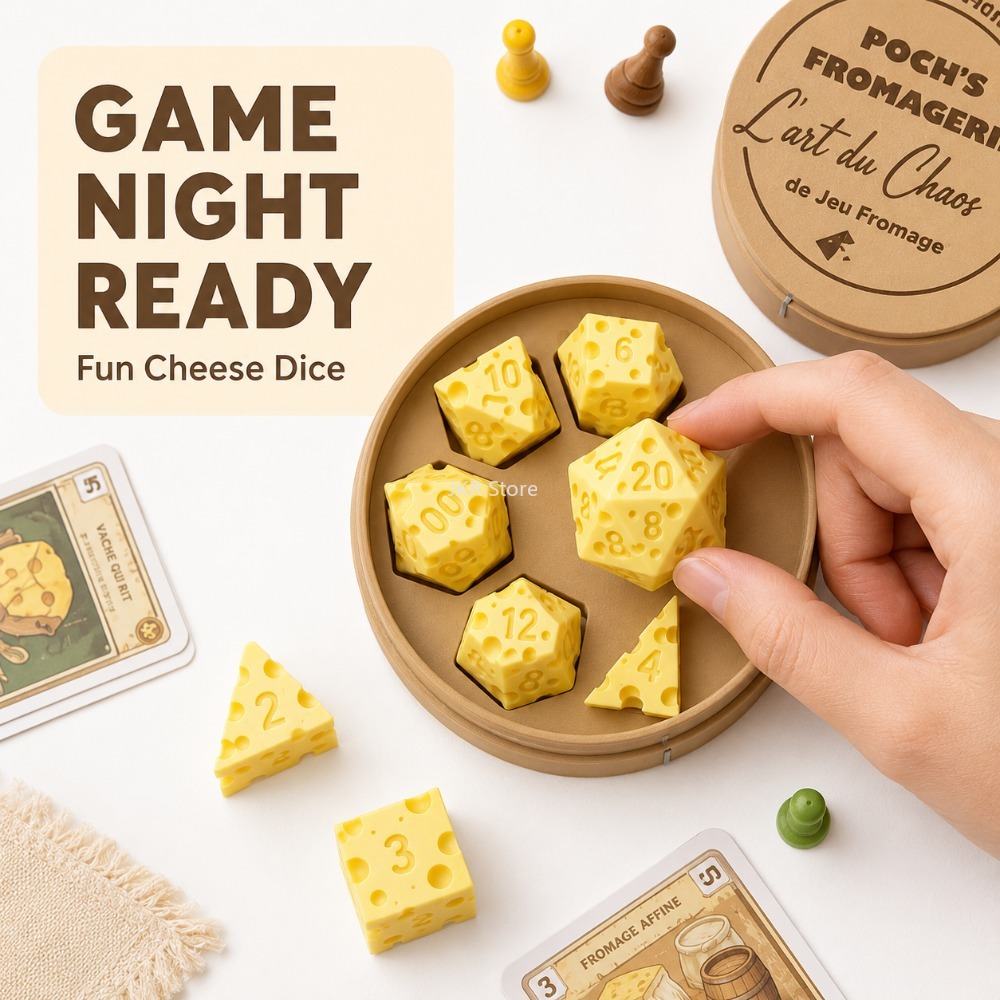 Creative Irregular Cheese Dice - Board Game Review ulasan dan harga