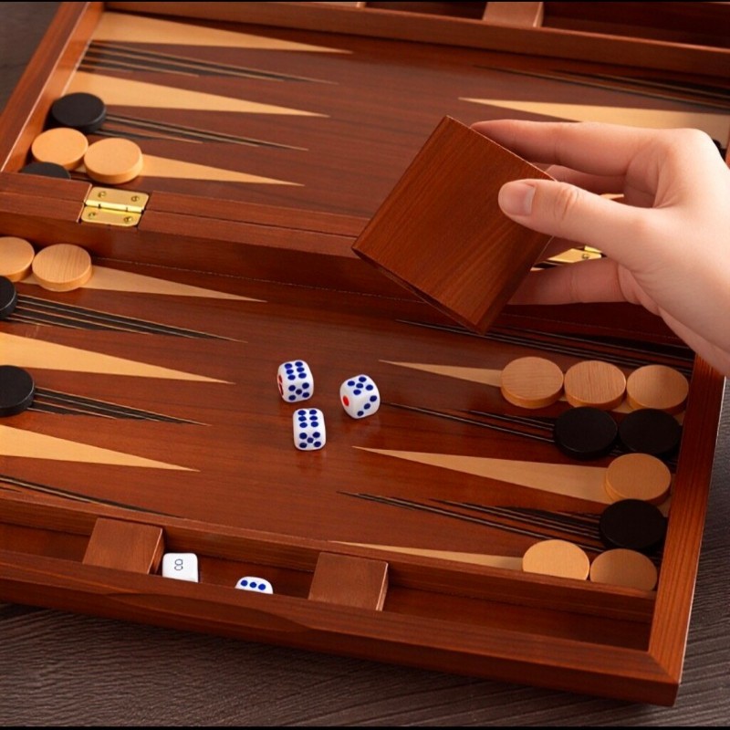 Solid Wood Backgammon 11-19 In - Board Game Harvest ulasan dan harga