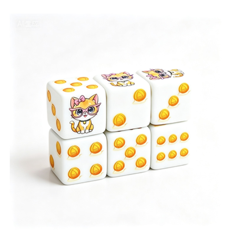 6Pcs Cat Paw Print Polyhedral  - Board Game Pandemic ulasan dan harga