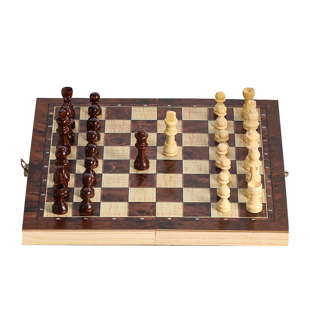 Wooden 3-in-1 Checkers Backgam - Board Game Harvest ulasan dan harga