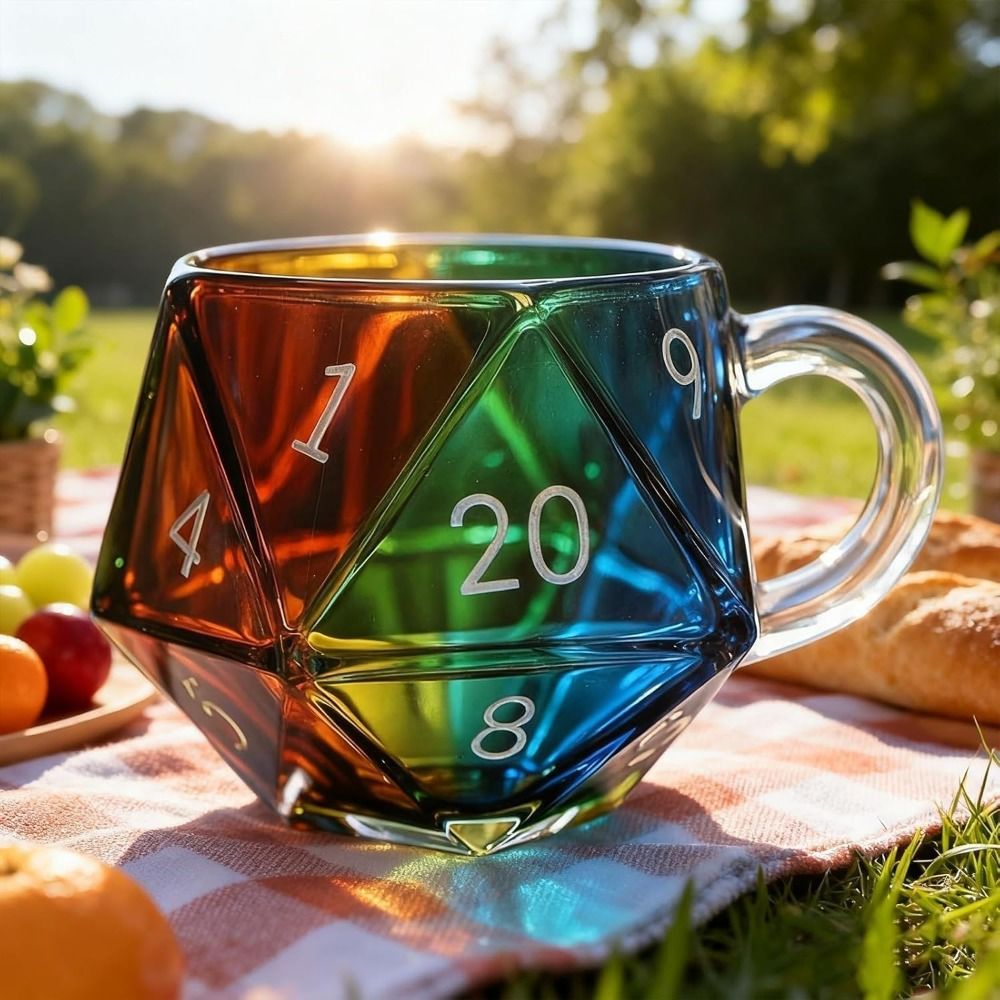 Transparent Glass Rainbow D20  - Board Game Pandemic ulasan dan harga