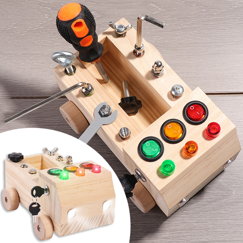 Wooden Montessori Busy Board S - Board Game Review ulasan dan harga