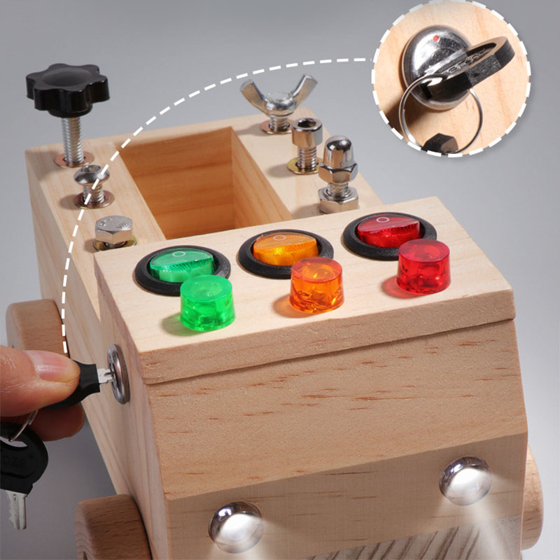 Wooden Montessori Busy Board S - Board Game Review ulasan dan harga