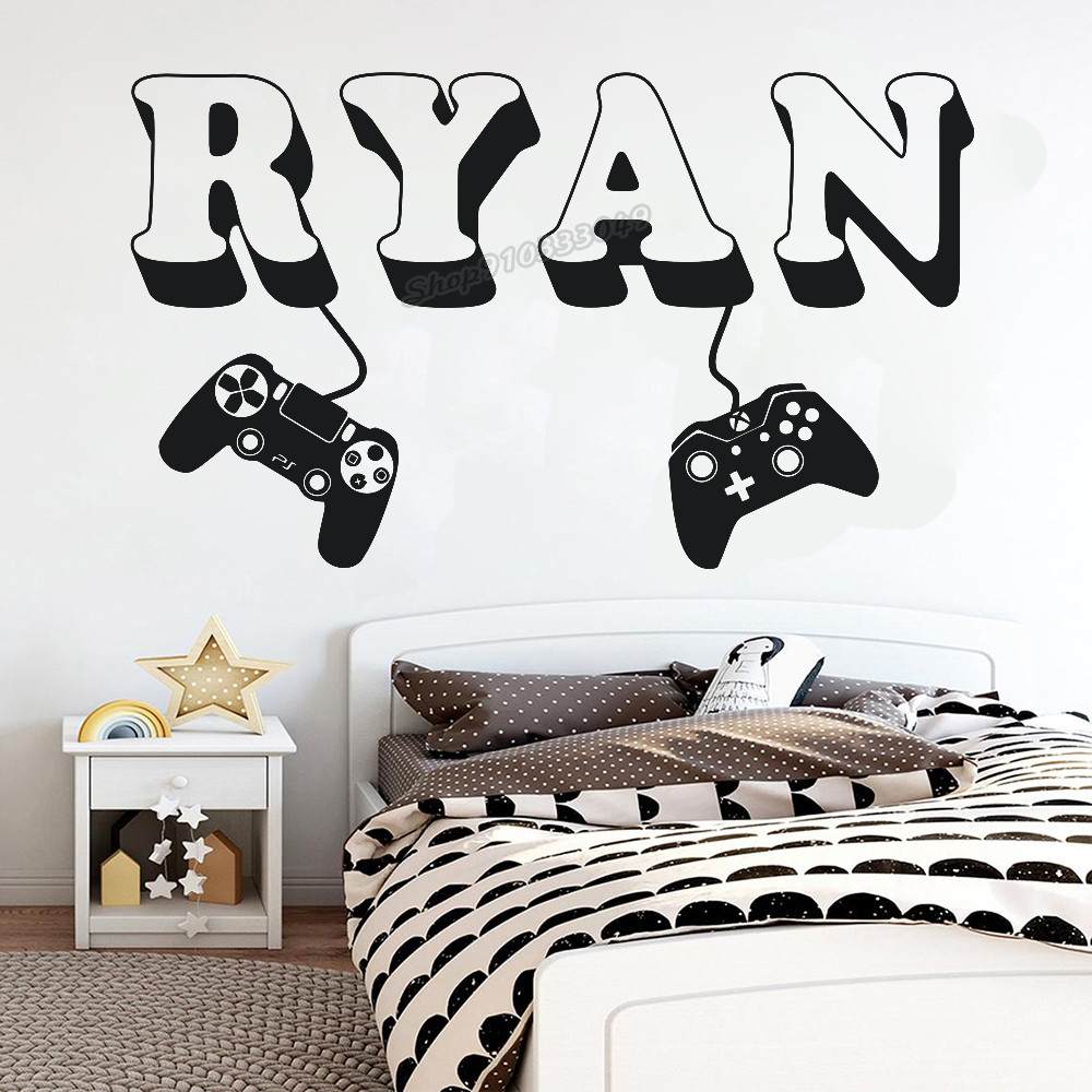 Gamer wall Sticker Custom Name - Board Game Video Games ulasan dan harga