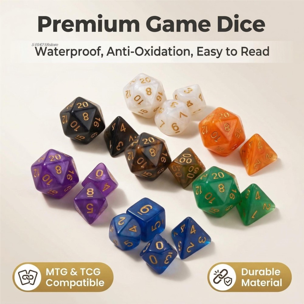 7pcs Set Dice Board Games Roll - Board Game Verdant ulasan dan harga