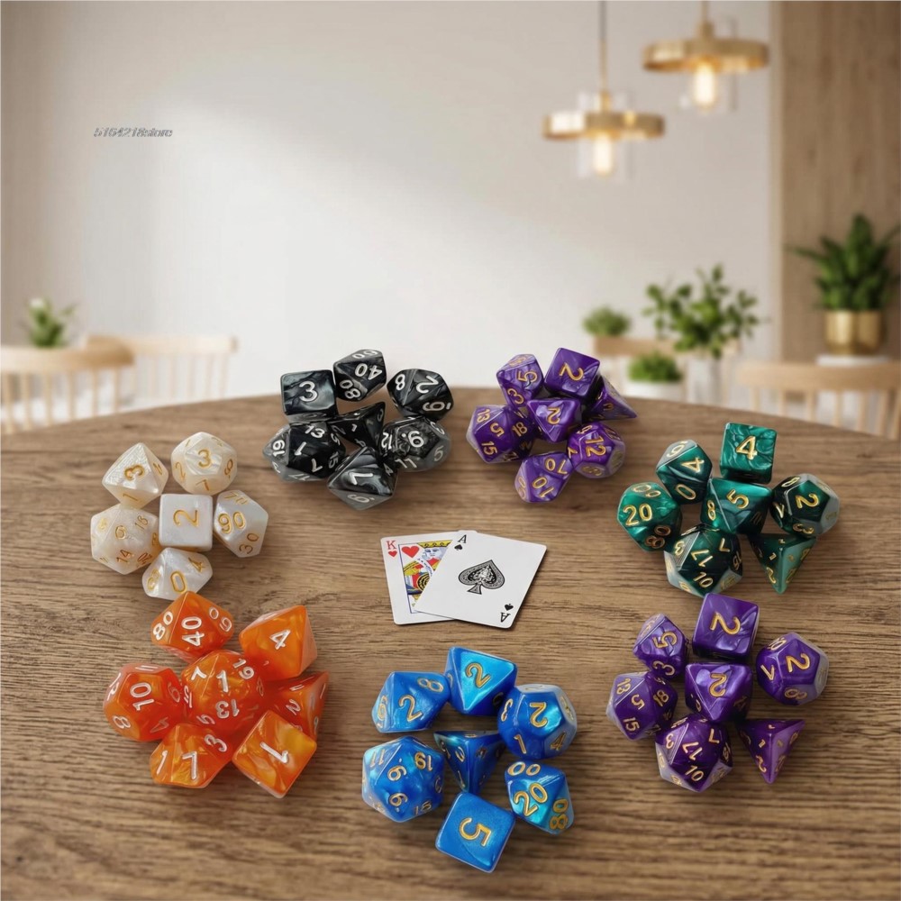 7pcs Set Dice Board Games Roll - Board Game Verdant ulasan dan harga