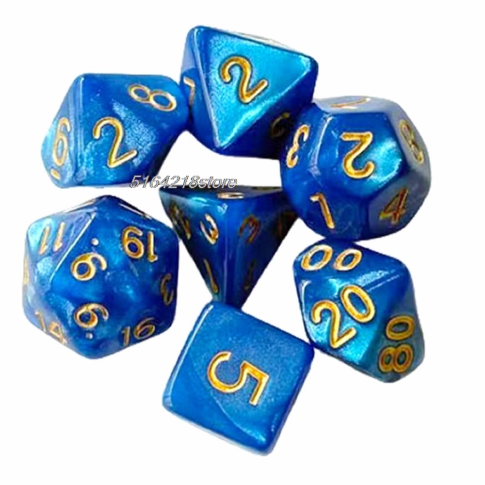7pcs Set Dice Board Games Roll - Board Game Verdant ulasan dan harga