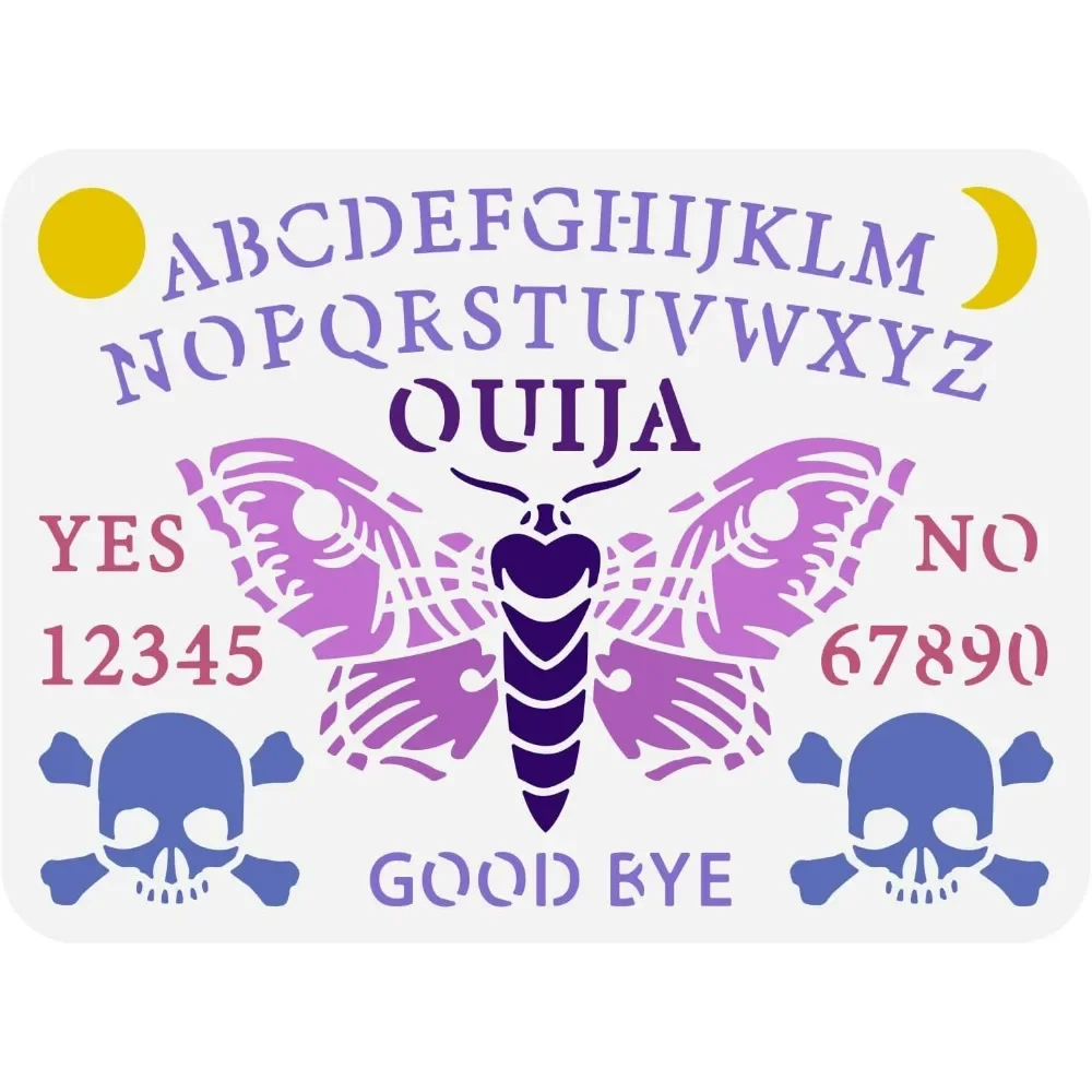 Ouija Board Stencil 8.3x11.7in - Board Game Template ulasan dan harga