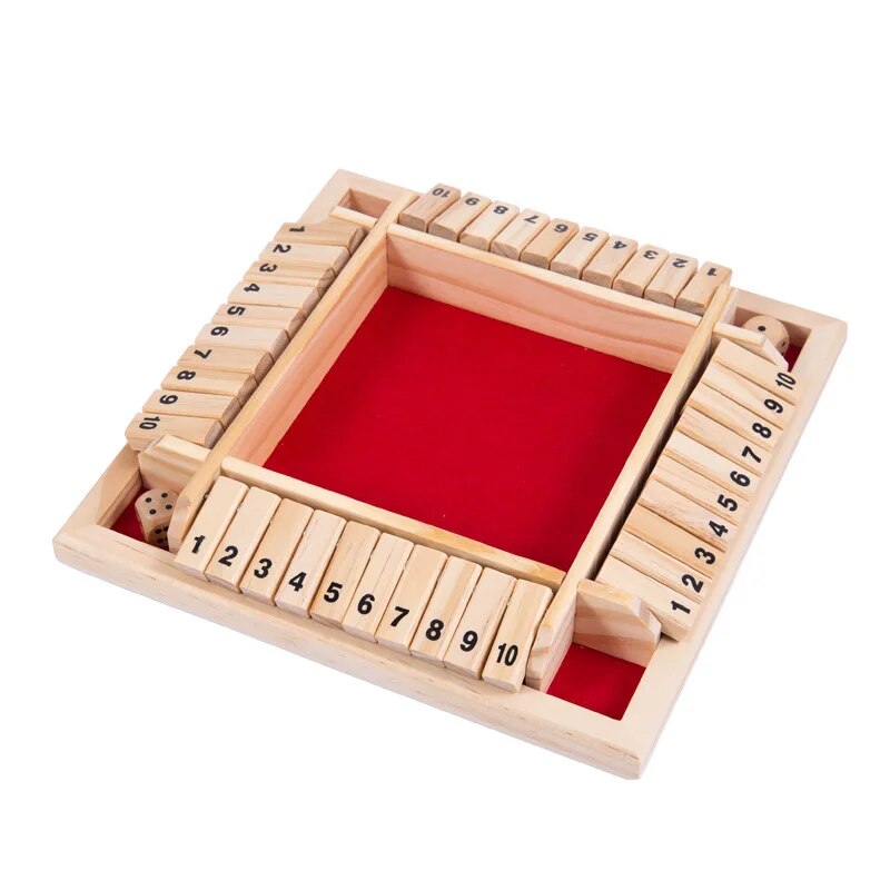 Wooden Dice Board Game Shut Th - Board Game Review ulasan dan harga