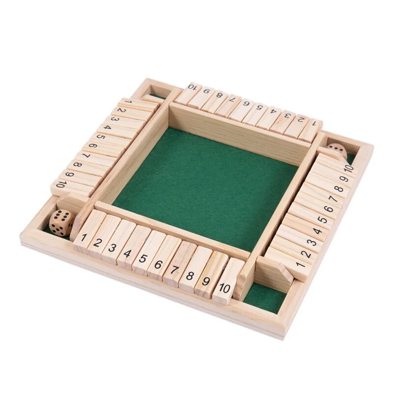 Wooden Dice Board Game Shut Th - Board Game Review ulasan dan harga